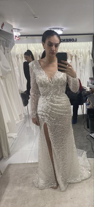 Rochie de mireasa Milla Nova - Model Fiamma, marimea L + voal inclus3m