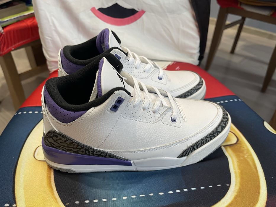 35 Детски Маратонки Nike Air Jordan 3 Retro Dark Iris Purple Basket