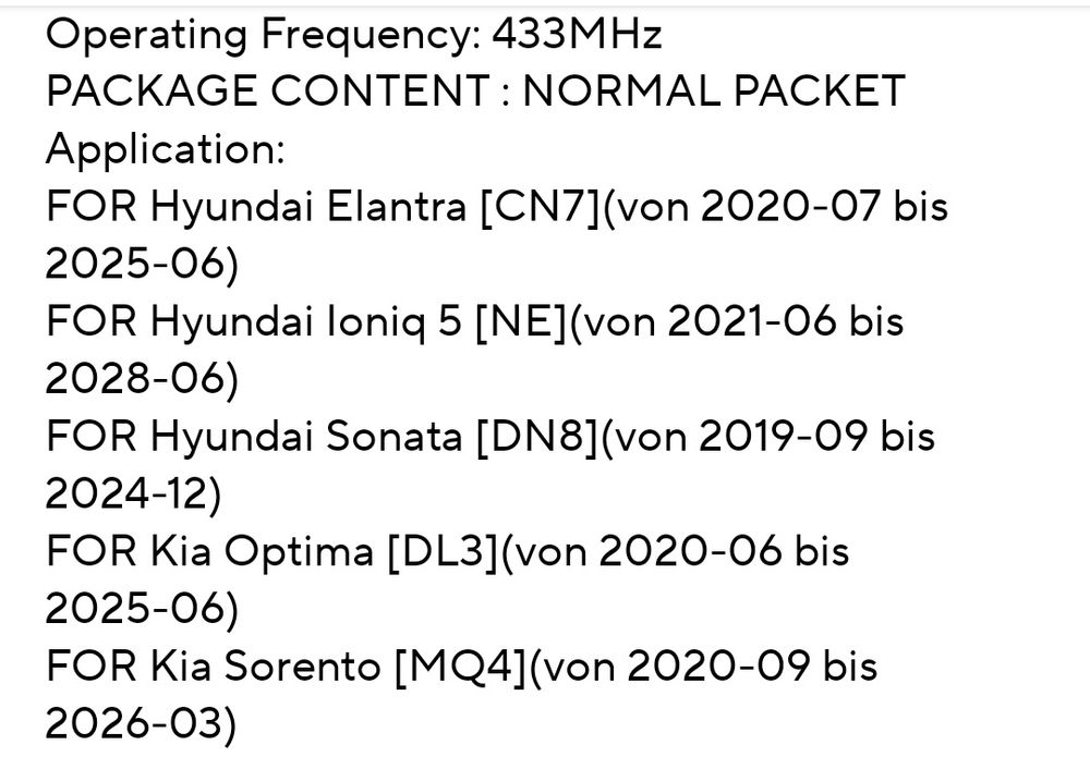 Датчици за налягане в гумите за Kia/Hyundai