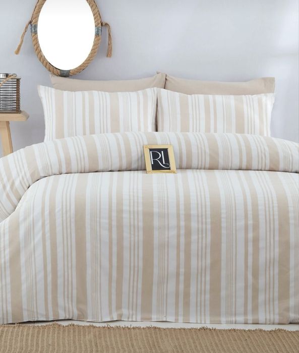 Set lenjerie dubla 200*200 bumbac-linen ,hus plapuma si 2 fete perina