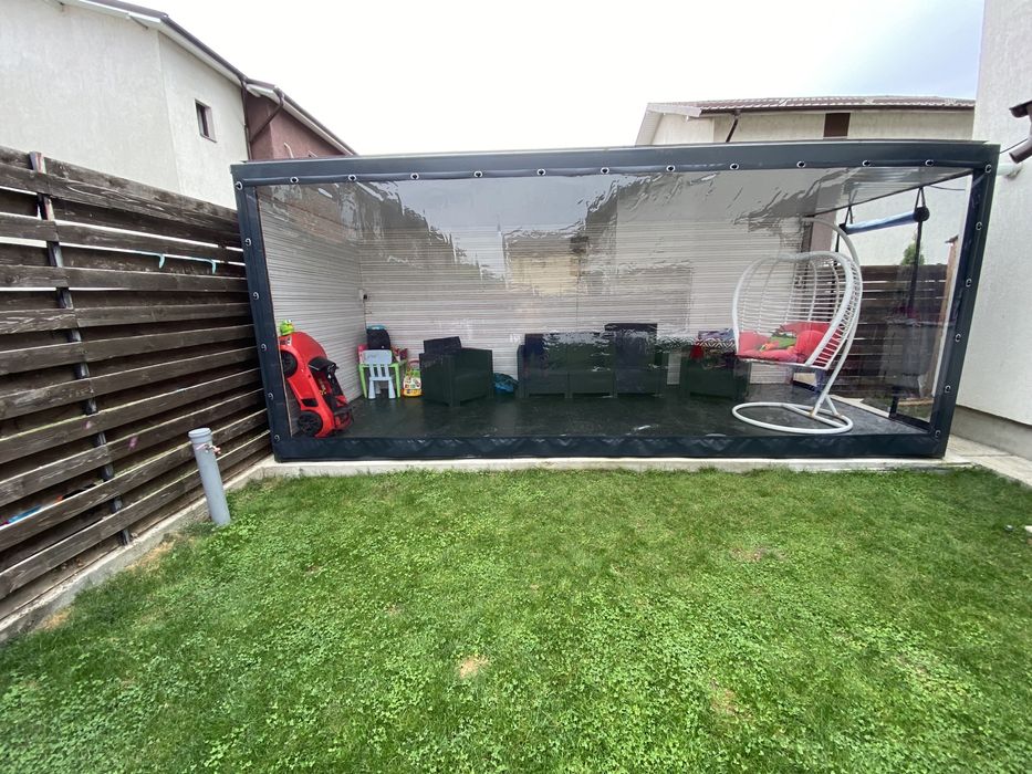 Inchideri terase cu folie PVC Cristal Taiwan 0.8mm