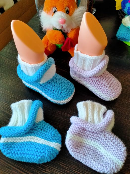 Ручное вязание. Носочки- следочки.