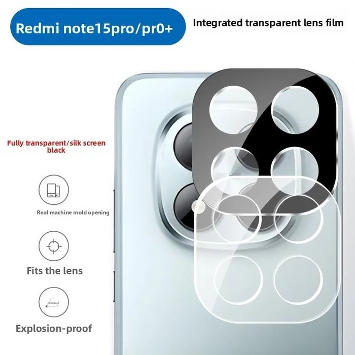 Xiaomi Redmi Note 15 Pro / Pro+ / 3D 9H Стъклен протектор за камера