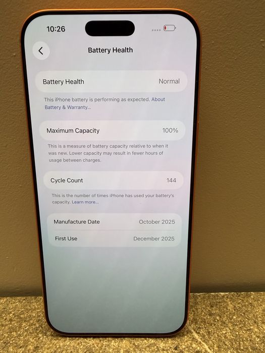 Като нов! iPhone 17 Pro Max 256GB Orange - 100% Батерия