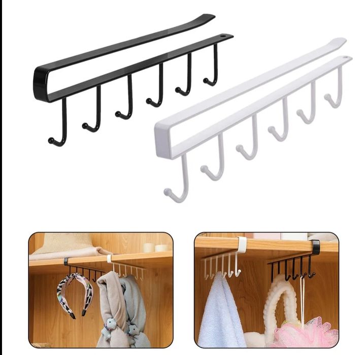 Железный 6 крючков полка для хранения