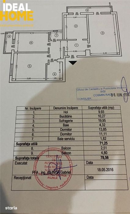 Apartament 3 Camere Decomandat Bl 1989 Frumoasa