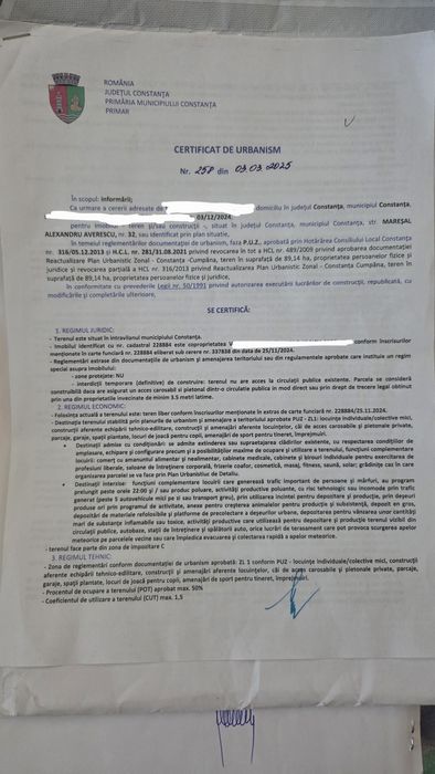 Teren Intravilan Veterani