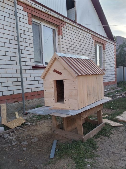Собачья будка из дерева