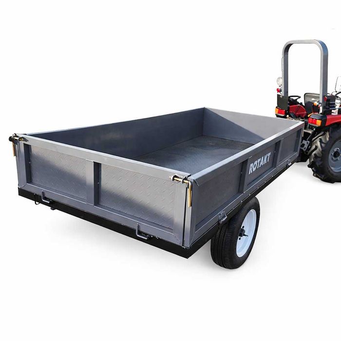 Remorca agricola Rotakt 1T pentru tractor cu basculare hidraulica