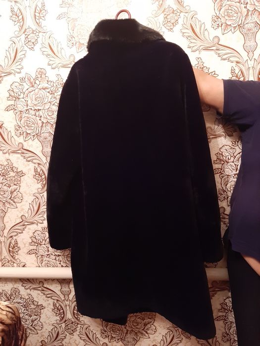 Шуба мутон с норкой