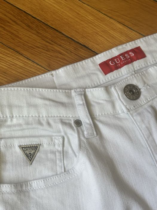 Blugi Guess Albi Skinny Moto - Noi, Originali
