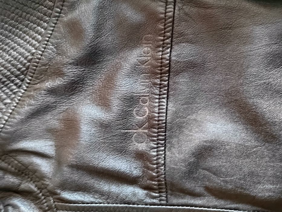 Мъжко кожено яке от естествена кожа - CALVIN KLEIN - XL - 110 euro
