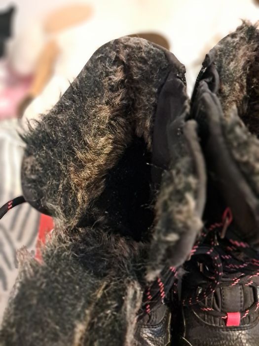 Ghete piele de iarna cu blana, mar 31, inchidere fermoar