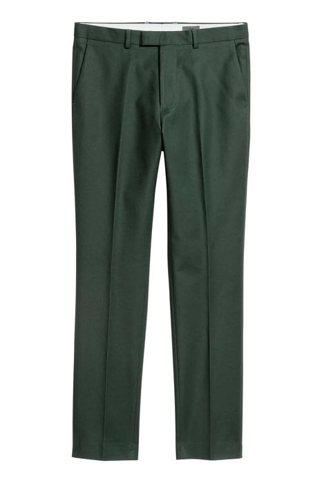 costum H&M stretch mar.50/52 gri-verde inchis talie=90/100, nou+etich.