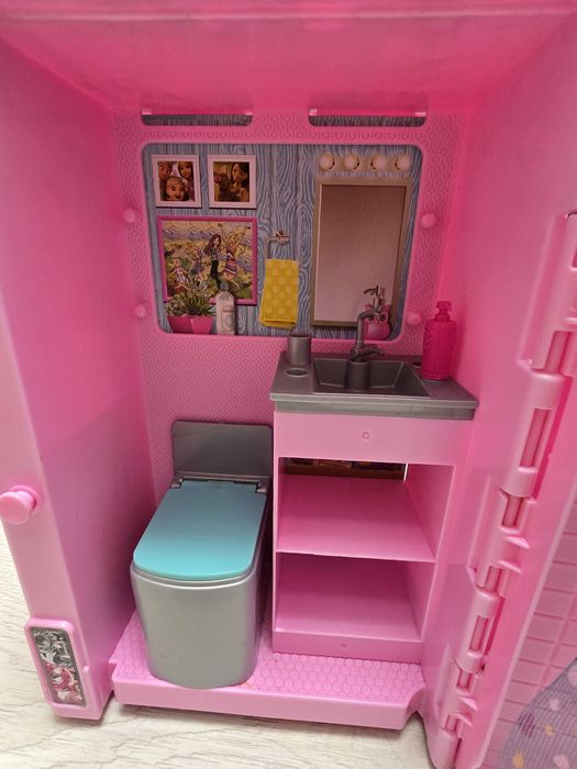 Rulota Barbie Camper transformabila multe zone de joaca predare locala