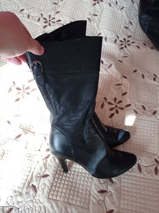 Сапоги женские кожаные