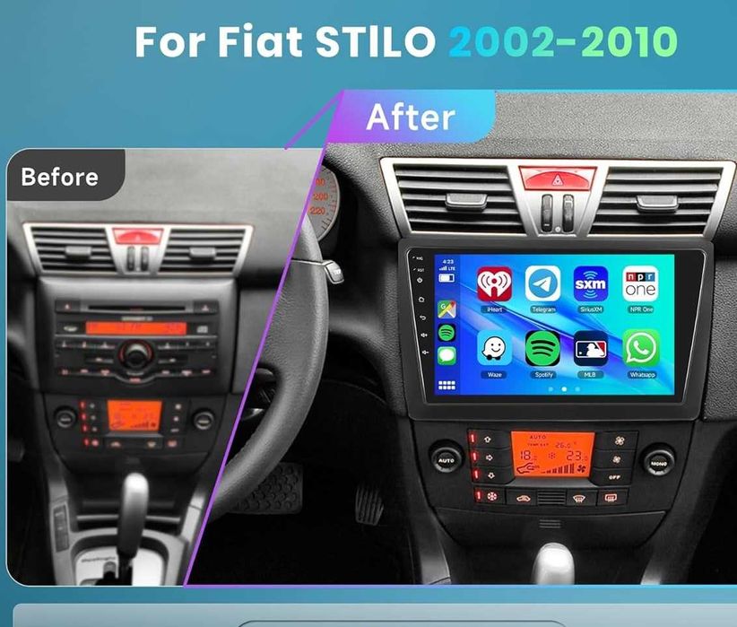 Мултимедия Двоен дин за Fiat Stilo навигация 2 Дин плеър Android Стило