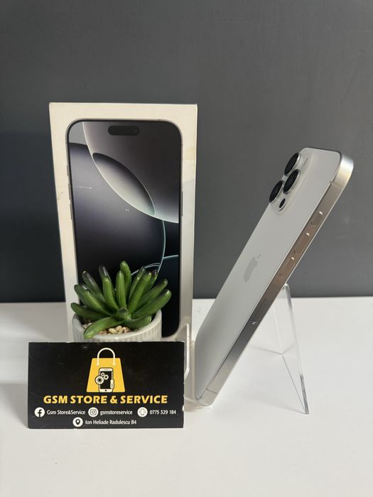 Iphone 16 Pro Max 512Gb White Titanium Nou 2 Ani Garantie Gsm Store&Se