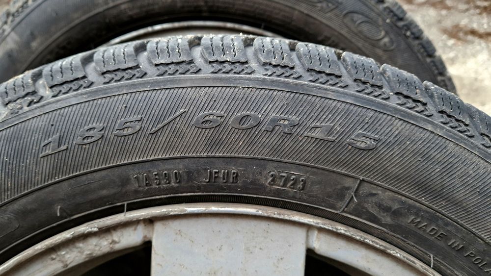 VW 15 5х100 лети джанти Фолксваген Поло. 185/60/15 зимни гуми 7мм