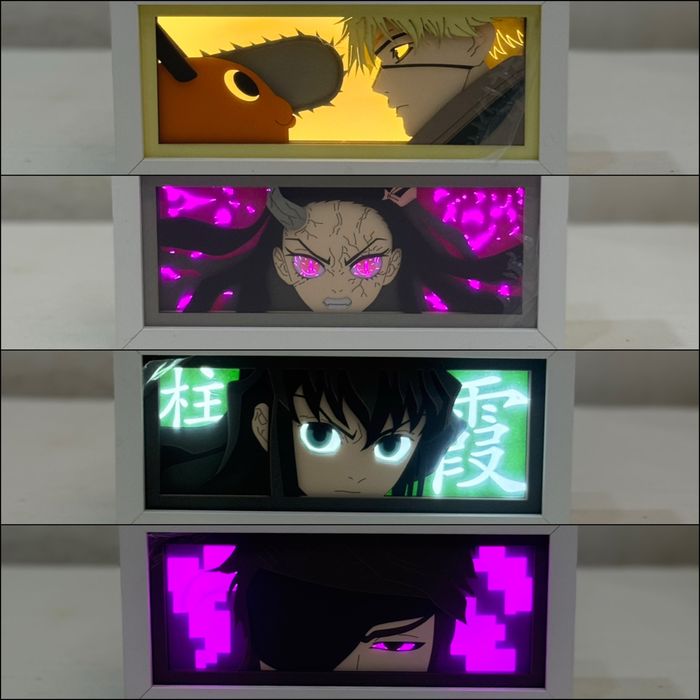 Аниме светильник (лайтбокс) | 3D ночник | One Piece, Naruto