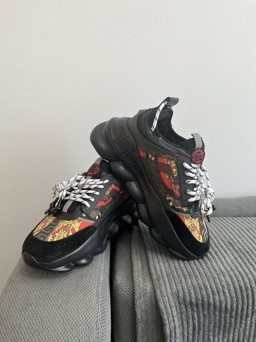 Versace Chain Negru si Rosu