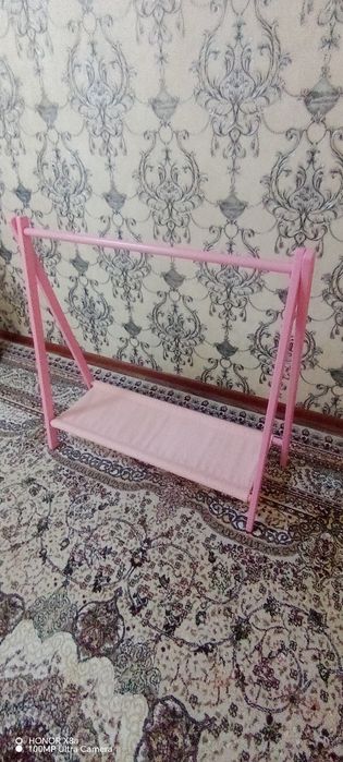 Вешалка напольная детская для одежды деревянная