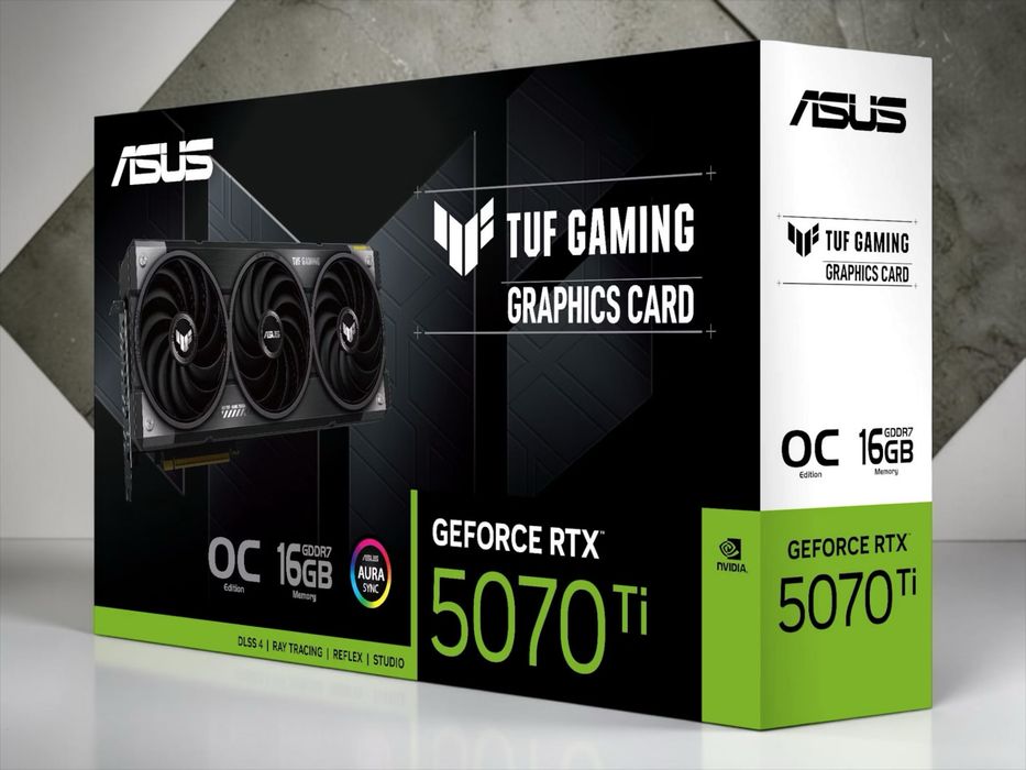 ASUS TUF Gaming GeForce RTX 5070 Ti OC 16GB GDDR7 Black ЧИСТО НОВА!