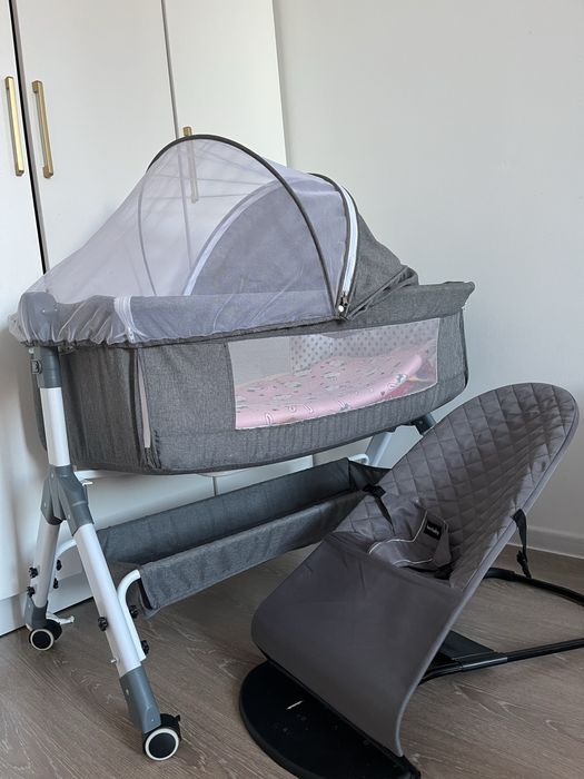 Детский манеж и шезлонг в отличном состояний