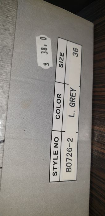 Pantofi cu toc - 36 - gri - NOI