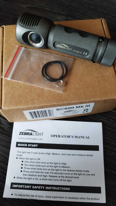 Продавам фенерче Zebralight SC600 Mk III