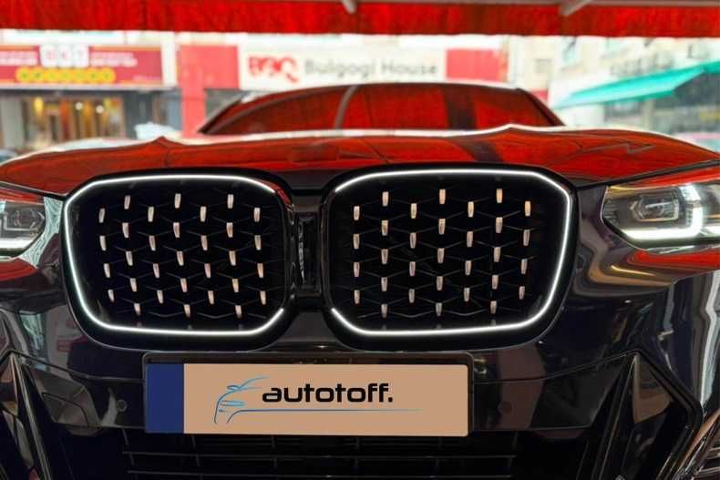 Grila compatibila cu BMW X3 G01 LCI X4 G02 LCI (22-24) Negru lucios si silver cu LED
