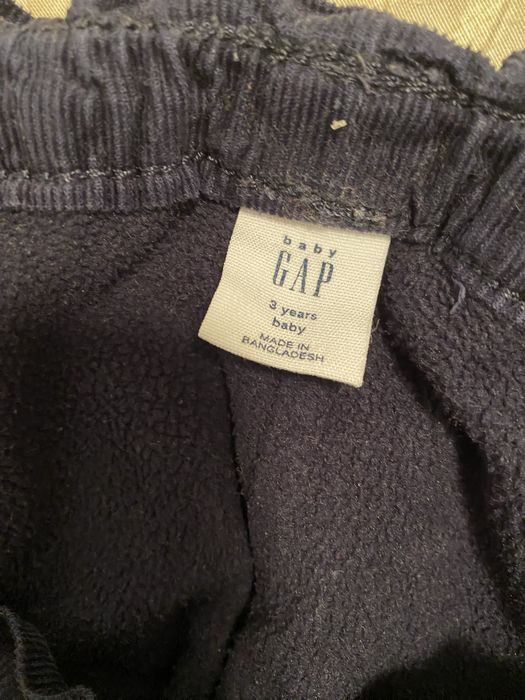 Pantaloni groși flaușați pentru copii, marca Gap, 3 ani, bleumarin