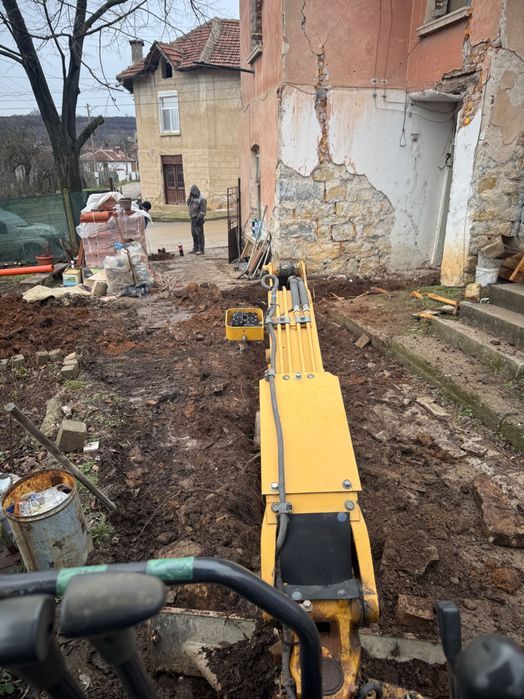 Услуги с мини багер и самосвал