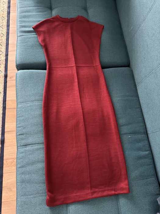 Платье бордовое повседневное