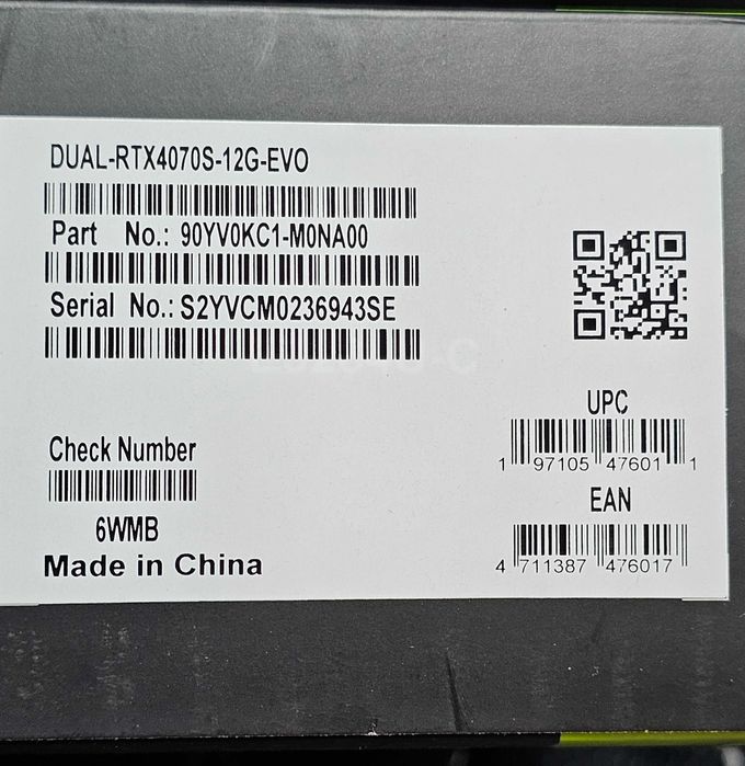 RTX 4070 Super Asus Evo 12GB 192 BIT