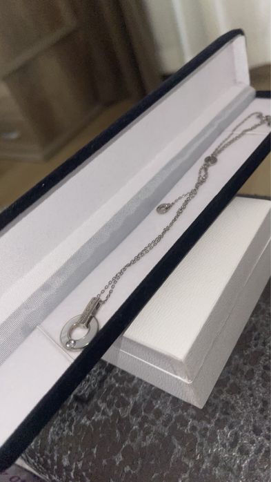 Подвеска серебро кулон с цепочкой Bulgari