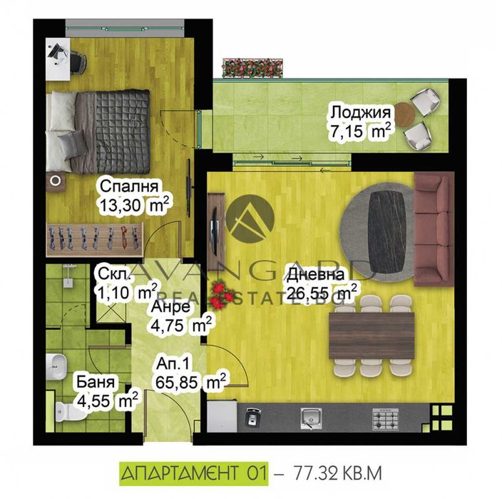 Продава се Двустаен апартамент в Пловдив, Христо Смирненски - 77 кв.м за 1557 €/кв.м - Снимка #5