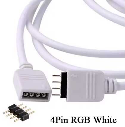 4-Pin Удължителен Кабел за LED Ленти – DC12V, RGB/RGBW