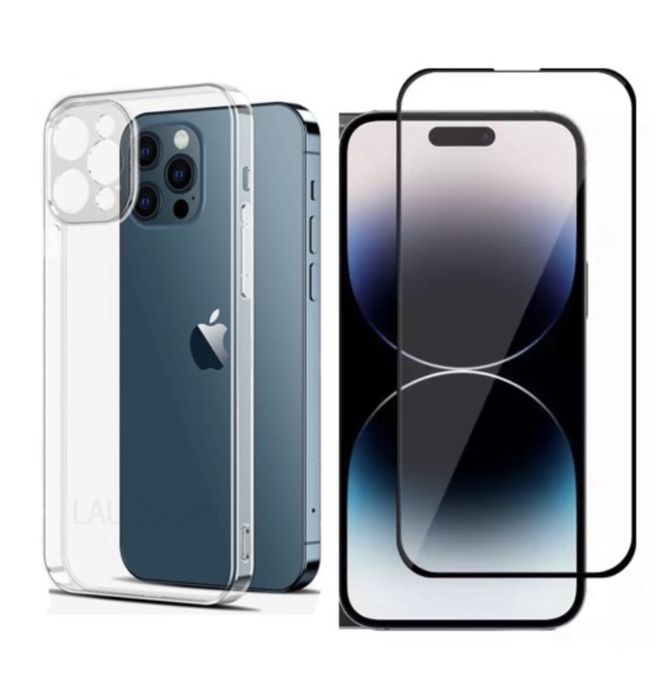 Iphone 14/15/16E/PRO/MAX/PLUS Husa TPU Case 0.2MM + Folie Sticla Safe