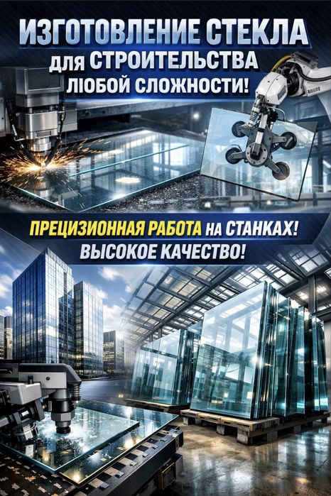 Изготовление стекла любой сложности на заказ