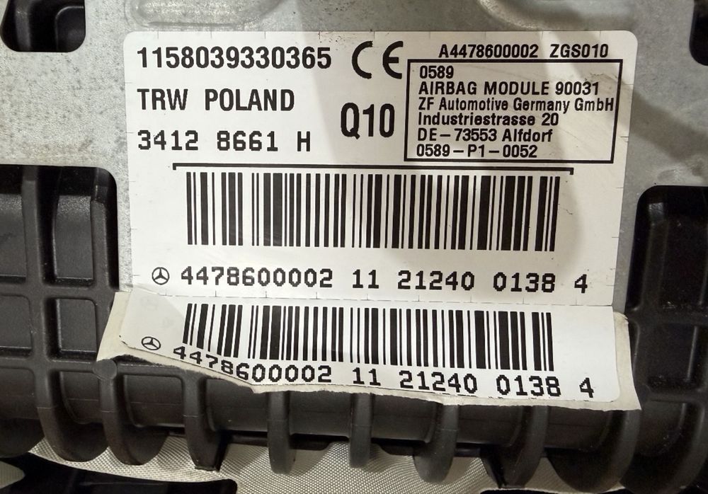 Kit airbag, Airbag volan / Airbag pasager Mercedes Vito W447, 2014-