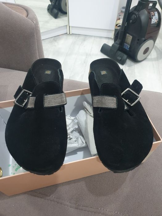 Мюли замшевые, биркин