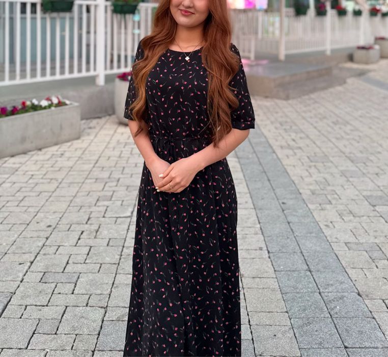 Шифоновое цветочное платье