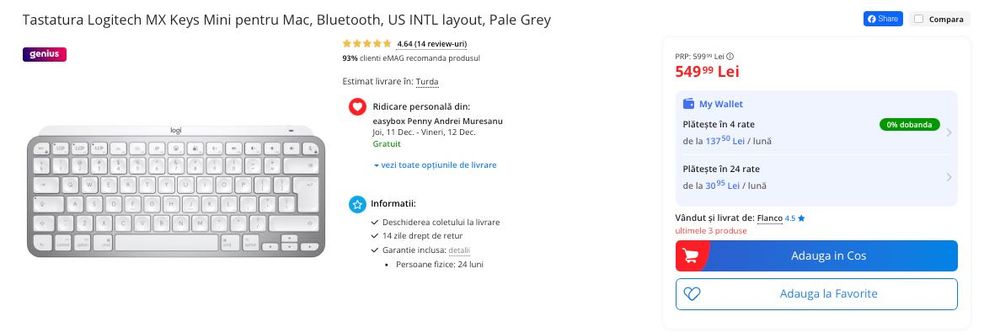 Logitech MX KEYS & Keys Mini pentru Mac si PC