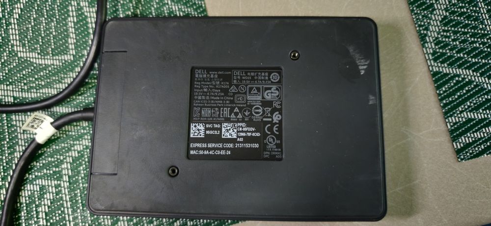 2x Dock Dell WD15 + WD19DCS cu încărcătoare originale – HDMI, DP, LAN