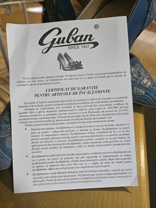 Pantofi piele dama Guban