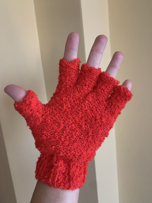 Ръчно плетени дамски ръкавици с капаче без пръсти За момичета или жени