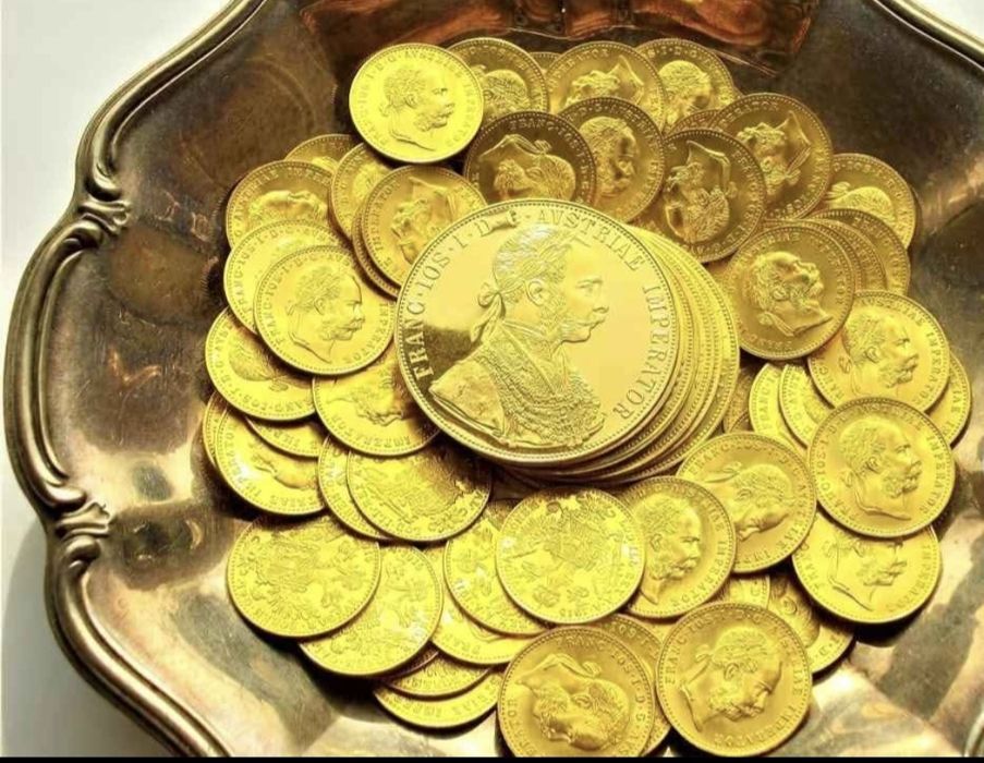 Monede mici franc Iosif placate cu aur 24k  monede 1915 imită 1/1 pe c