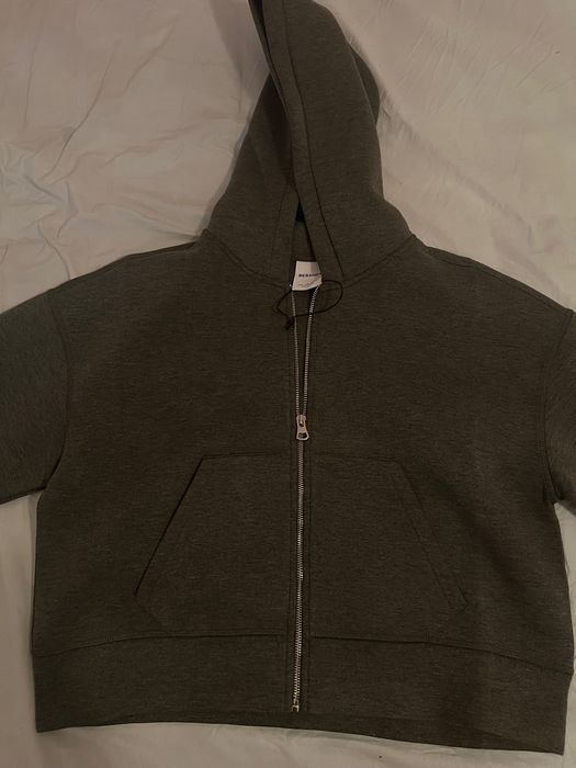 Bershka сив neoprene суичър с цип