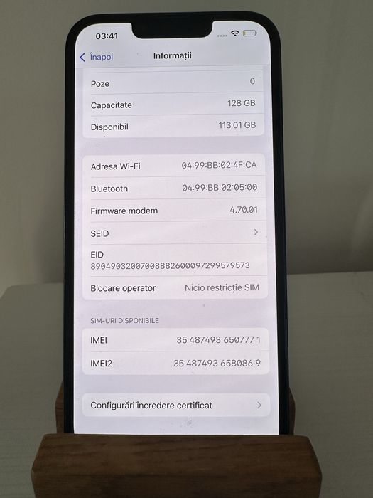 iphone 13 midnight 128 GB